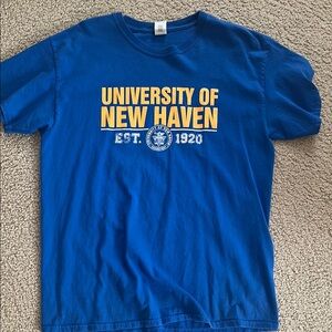 University of New Haven "100th Anniversary" Tee-shirt in blue sz Mens Large